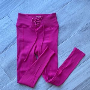 Year of Ours - Ribbed Football Leggings - Pink